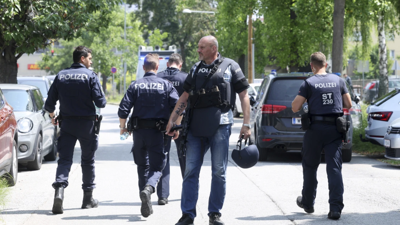 Police officers attend the scene of a shooting at a school in Graz, Austria, Police officers attend the scene of a shooting at a school in Graz, Austria,